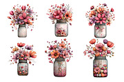 Whimsical Spring Mason Jar Clipart, an Illustration by GatewayDesign (Thumbnail 2 of 5)