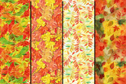 Watercolor Autumn leaves patterns, a Pattern Graphic by DollyPotterson (Thumbnail 2 of 6)
