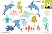 Under the Sea 2: Vector Art, an Illustration by Erica Hite (Thumbnail 1 of 3)