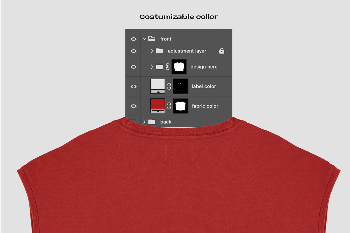 CROPPED TOP SLEEVLESS T-SHIRT MOCKUP, a Shirt Mockup by Barmecide Mockup Studio (Photo 3 of 3)