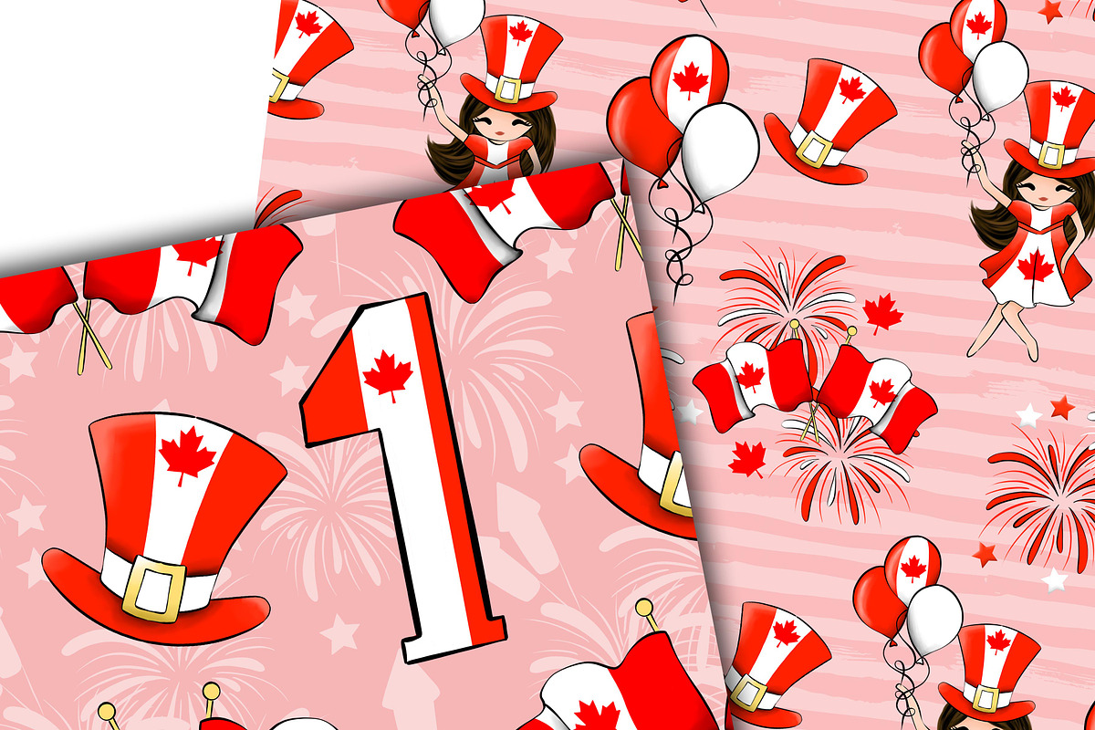 Canada day patterns, a Pattern Graphic by DarinaDigital (Photo 6 of 6)