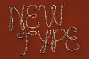 Rope - 3D Lettering