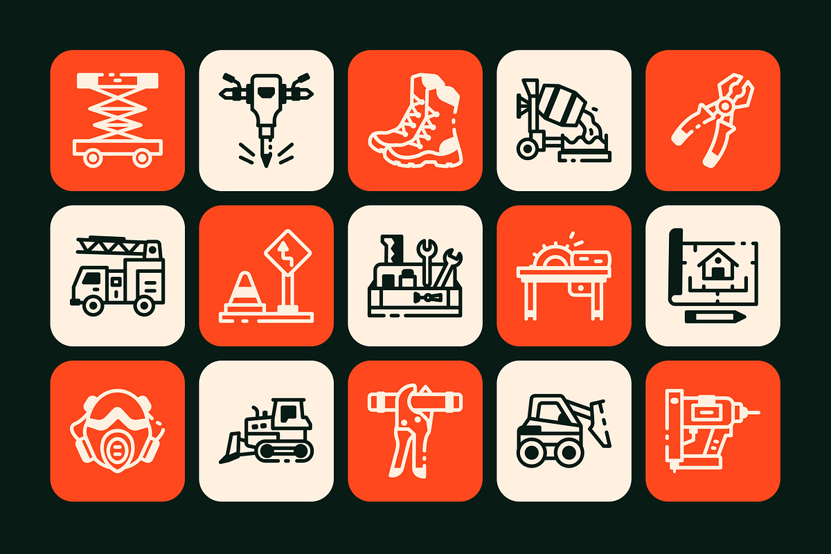 Animated Construction Icon, a Solid Icon by Vectors Market (Photo 3 of 5)