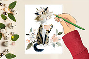 Pastel Animals Tea Party Clipart Set, an Illustration by DreamCafeArt (Thumbnail 5 of 6)