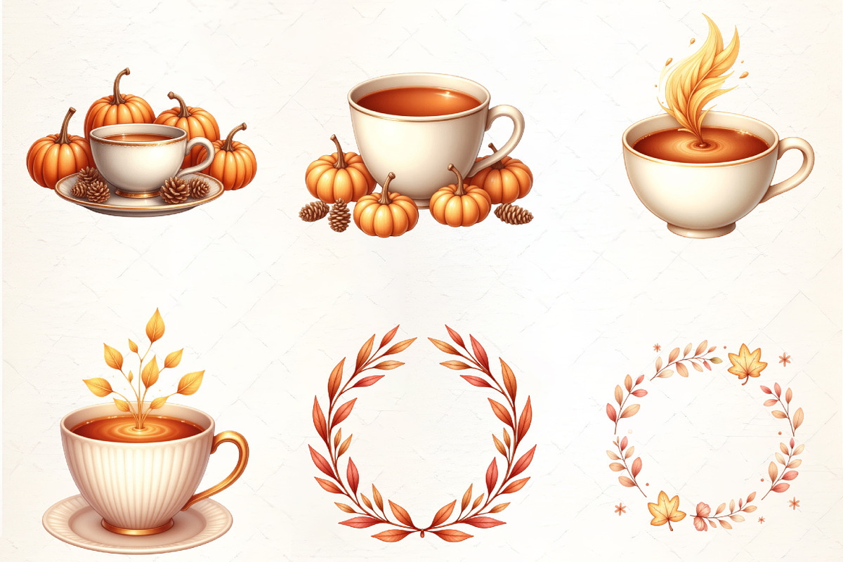 Cozy Autumn Nock Watercolor Clipart, an Illustration by CrexoraLab (Photo 3 of 5)