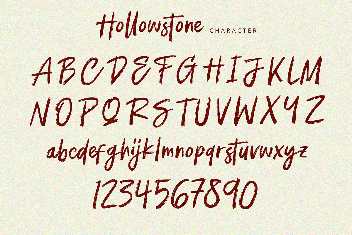 Hollowstone - Brush Font, a Script Font by Alpaprana (Photo 8 of 10)