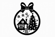 Christmas Laser Cut Ornament Bundle, a Graphic by musafir_fashion (Thumbnail 7 of 16)