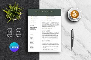 Modern Executive CV Template Canva