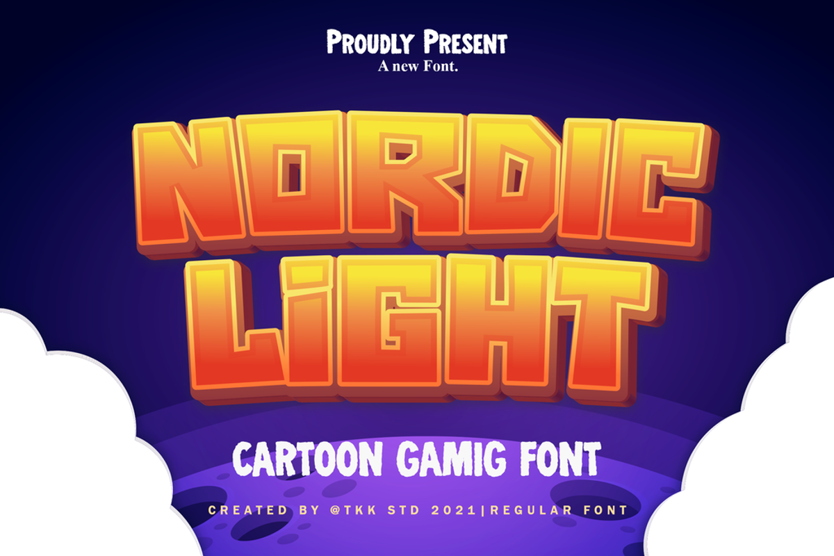 Nordic Light - Gaming Font, a Sans Serif Font by tokokoo (Photo 1 of 13)