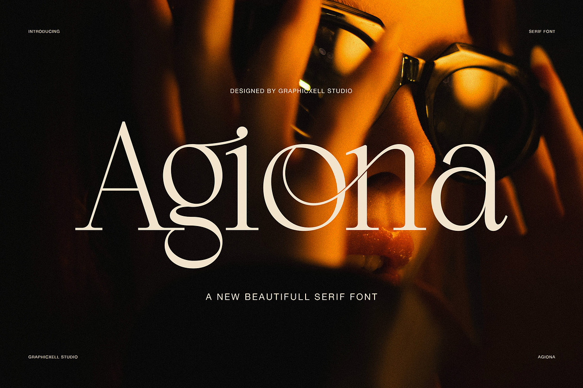 Agiona – Elegant Contrast Serif Font, a Serif Font by Graphicxell (Photo 1 of 8)