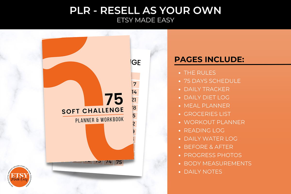 75 Soft Challenge PLR Planner, a Templates & Theme by Jennifer Magri Templates (Photo 5 of 9)