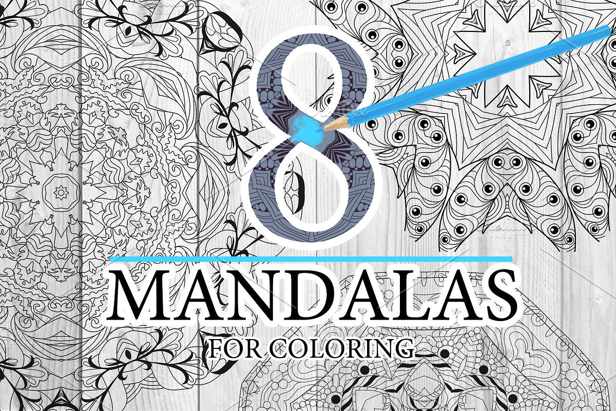 Mandalas for coloring12, an Object Graphic by Watercolor fantasy (Photo 1 of 9)