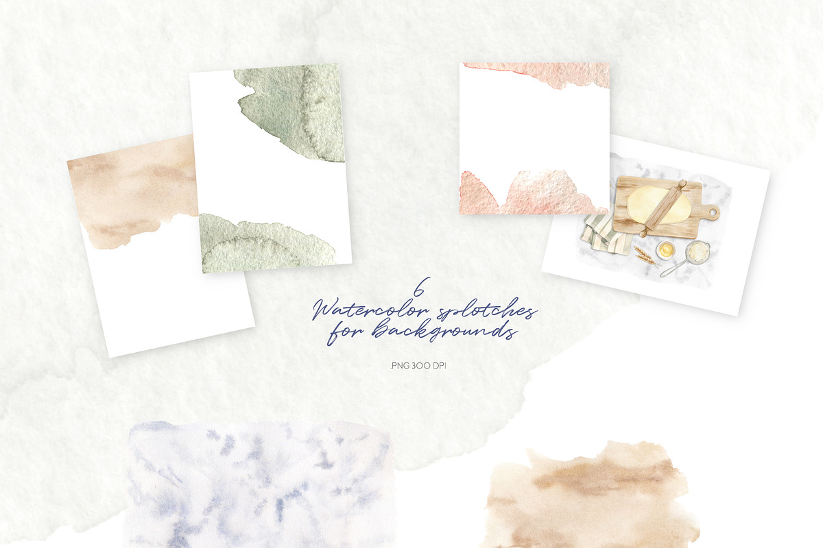 Baking at home - watercolor clipart, an Illustration by Julia M. Watercolor (Photo 12 of 12)