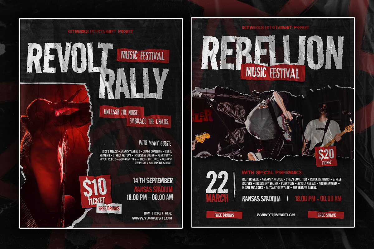 Rebellion - Music Flyer Templates, a Flyer Template by Inviline.co (Photo 5 of 7)