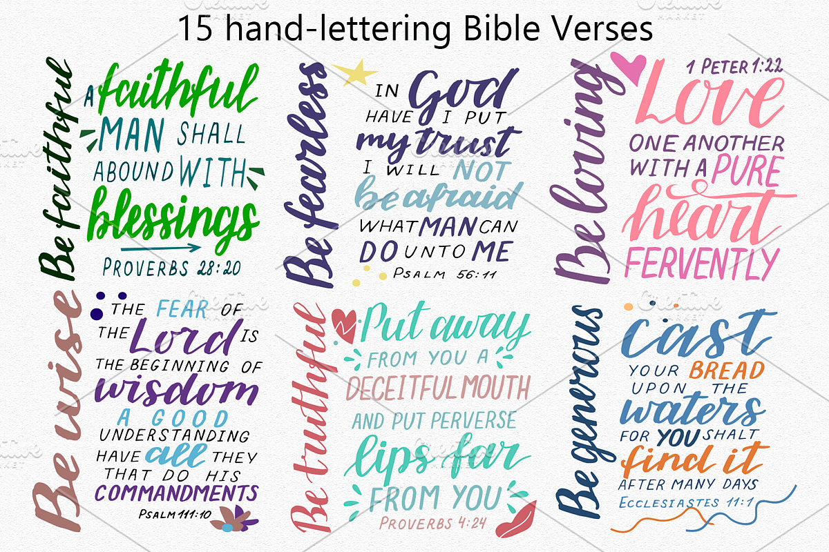MEGA BUNDLE 111 Bible Verses, an Illustration by Ola-la-la (Photo 9 of 17)