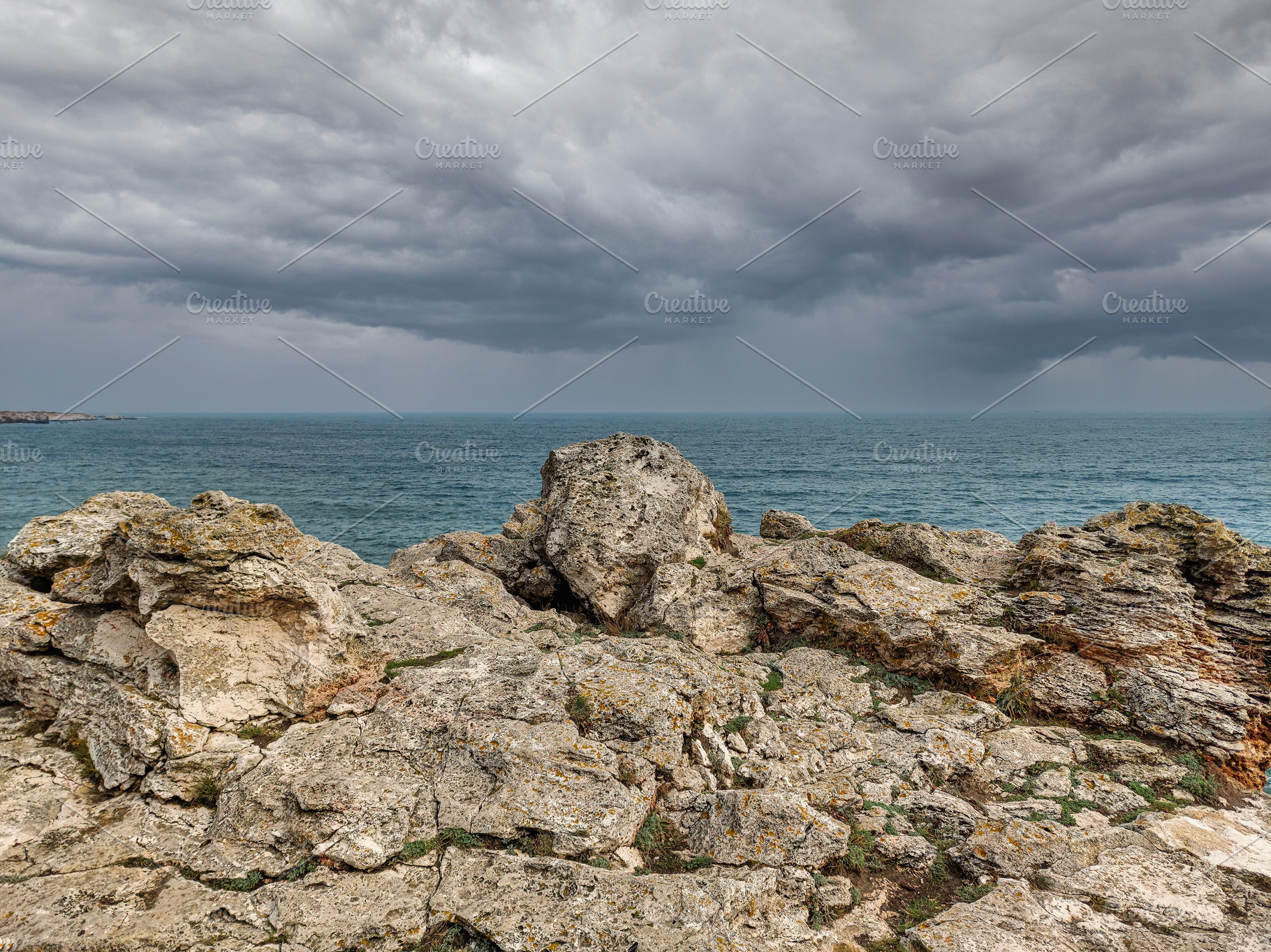 Breaking waves on the rocky coast of, a Nature Photo by verkelis