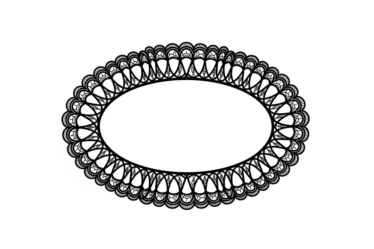 Vintage Lace Oval Frame Bundle, an Illustration by yasushie (Photo 21 of 30)