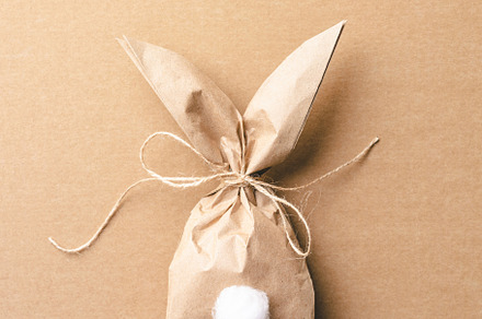 Easter bunny wrapping paper idea.
