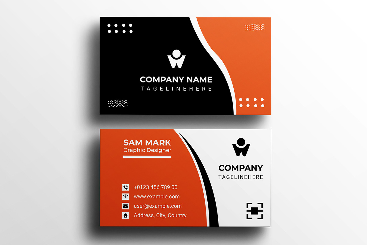 Simple Business Card Layout, a Business Card Template by MightyDesign (Photo 1 of 6)