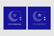 Eid Mubarak Greeting, a Decorative Illustration by Lakhan1998 (Thumbnail 2 of 6)