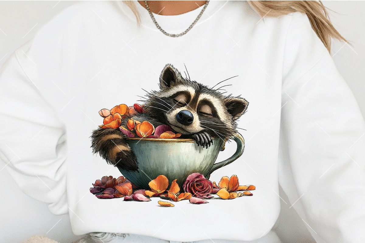 Quirky Valentine Raccoon Clipart, an Illustration by OK Design (Photo 4 of 6)