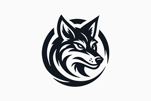 Coyote Head Wolf Face Logo Wildlife, a Branding & Logo Template by Signatoro