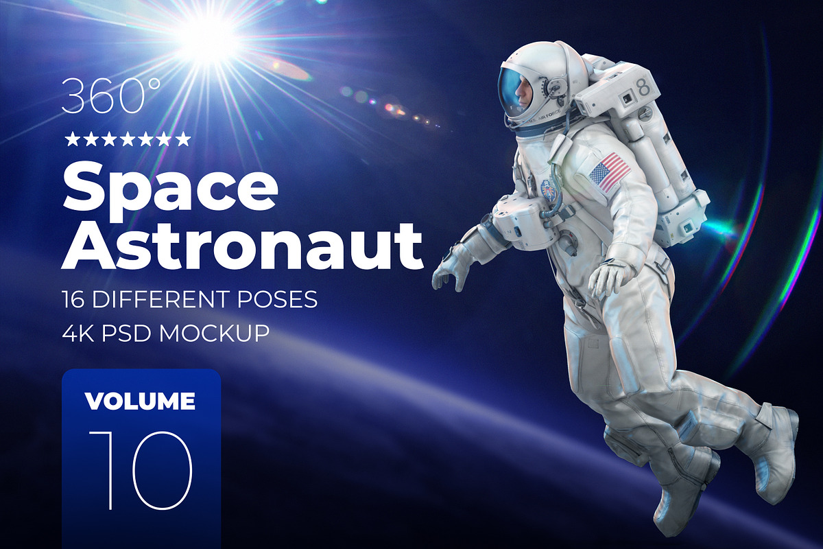 3D Mockup Space Astronaut #10, a Product Mockup by ARKS ACADEMY (Photo 1 of 7)