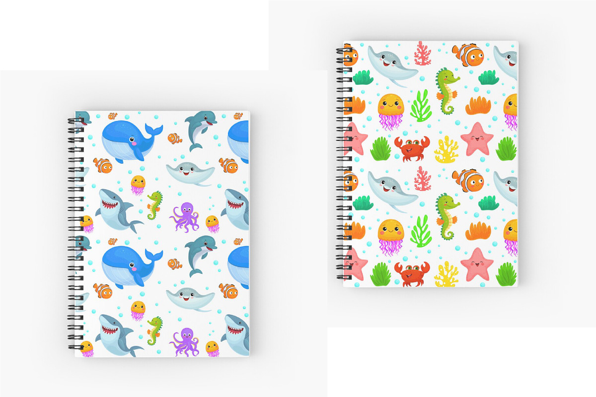 Cute Underwater World Cliparts Set, a Pattern Graphic by ChubbyBunny Art (Photo 8 of 12)