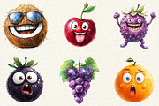 Funny Fruits Sublimation Clipart, an Illustration by OK Design (Thumbnail 5 of 5)
