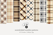 80 neutral plaid seamless pattern, a Pattern Graphic by Poppy Lane Studio (Thumbnail 1 of 11)