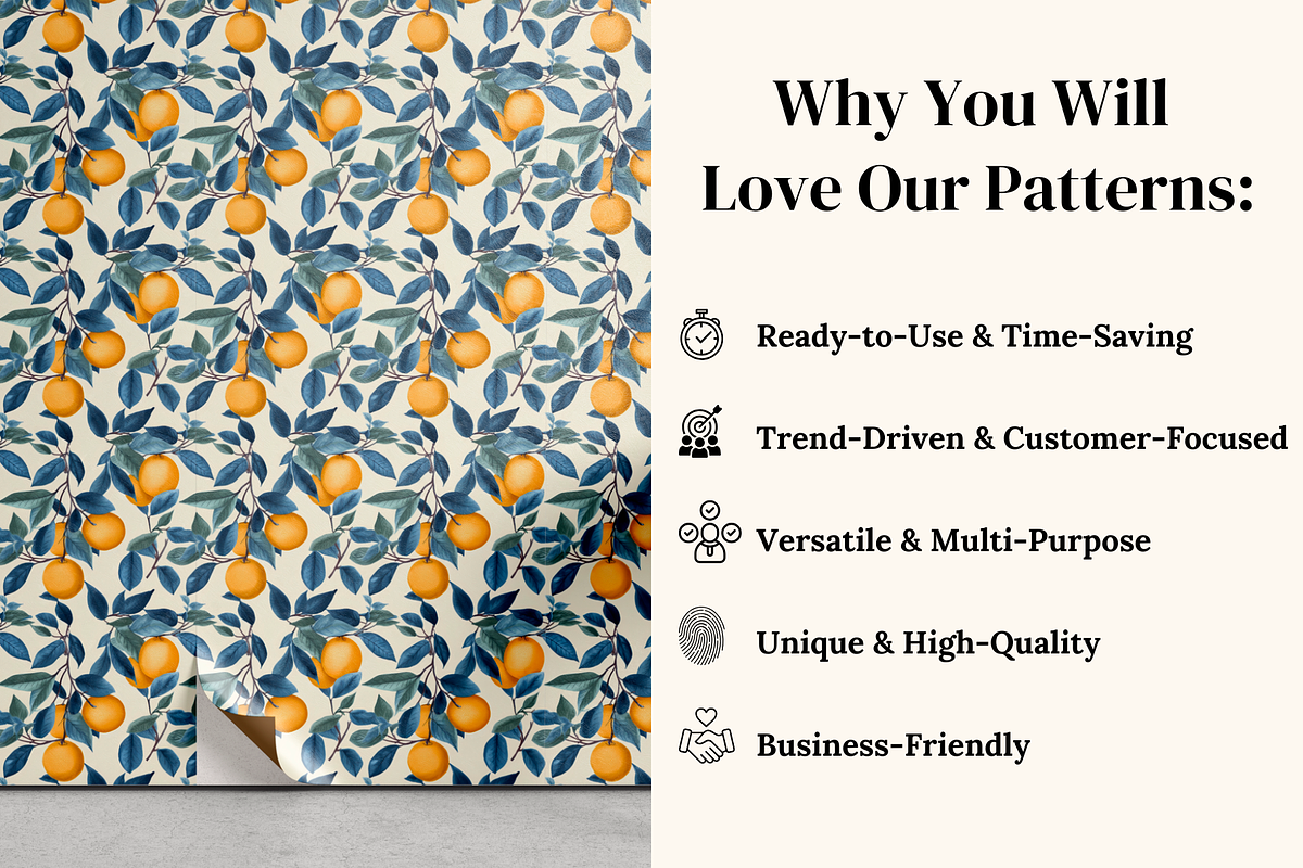 Lemons & Oranges Seamless Patterns, a Pattern Graphic by Ninterints (Photo 4 of 16)