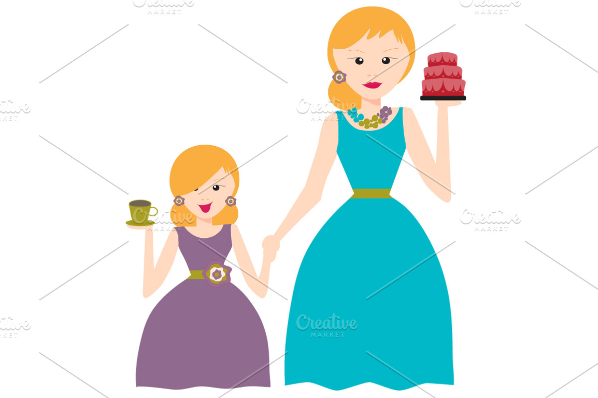 Mother Daughter Tea, an Illustration by eightcrazy (Photo 2 of 3)