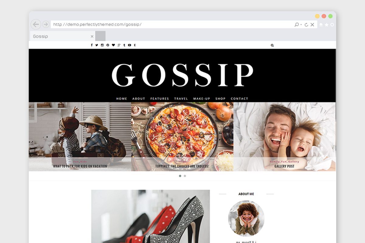 Fashion WordPress Theme Gossip, a WordPress Template by Trendy Themes (Photo 1 of 2)