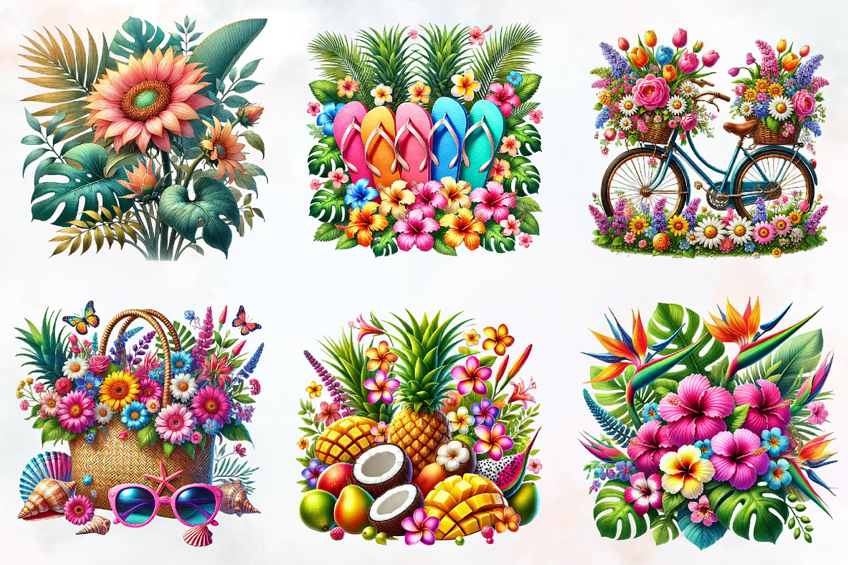 Spring clip art summer clipart, an Illustration by RobertsArt (Photo 4 of 7)