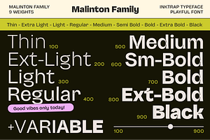 Malinton - Display Sans Font Family