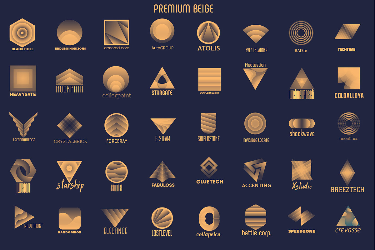 40 Gradient Logos, a Branding & Logo Template by airunreal (Photo 17 of 26)
