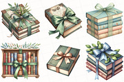Sage Coquette Bow Book Stack Clipart, an Illustration by OK Design (Thumbnail 5 of 5)