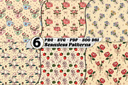 Vintage Floral Kawaii Bundle Pattern, a Pattern Graphic by one-touch (Thumbnail 1 of 20)
