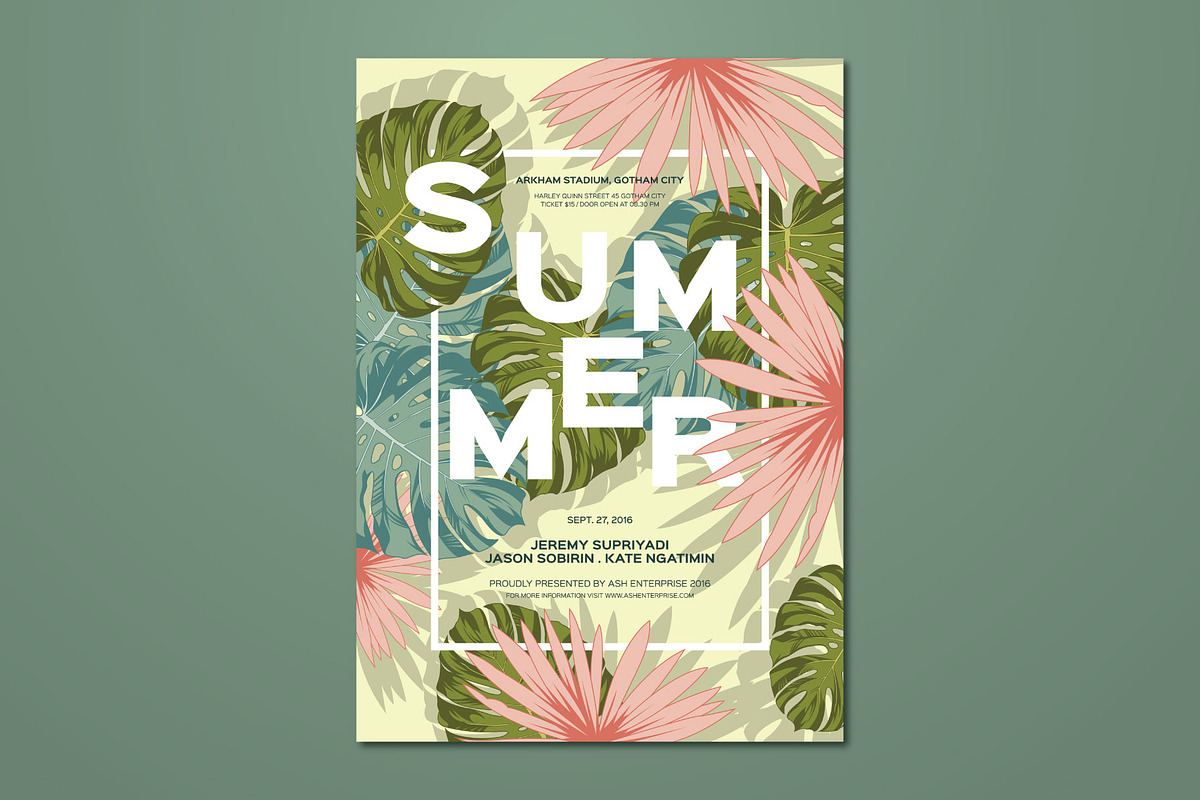 Tropical Summer Vector Flyer, a Flyer Template by ashenterprise (Photo 1 of 2)