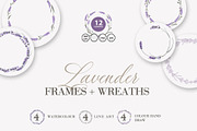 Lavender wreath flower frame png, an Illustration by Kotkoa (Thumbnail 1 of 8)