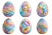 Whimsical Pastel Easter Egg Clipart, an Illustration by Black Bird Studio (Thumbnail 2 of 6)