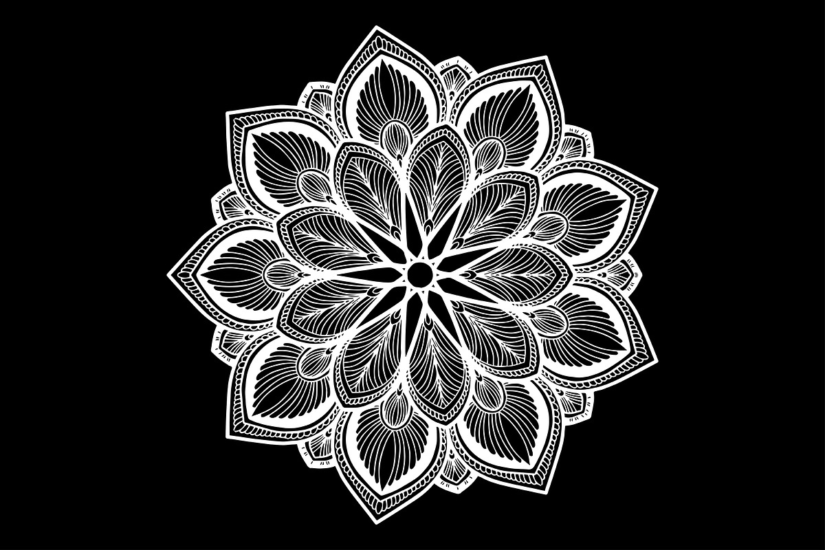 100 Mandalas Vector Set, an Outline Icon by Noree (Photo 2 of 3)