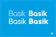 Basik | Sans Typeface | 8 Fonts, a Sans Serif Font by Superfried Font Shop (Thumbnail 1 of 9)