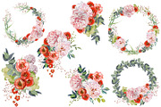 Bouquet of watercolor flowers Garden, an Illustration by ElenazlataArt (Thumbnail 2 of 6)