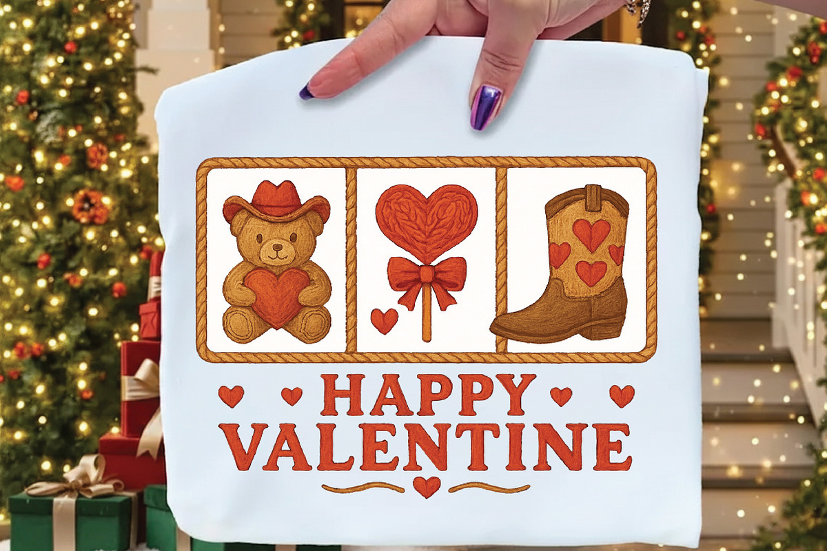 Faux Yarn Crochet Howdy Valentine, an Illustration by Black Bird Studio (Photo 7 of 8)