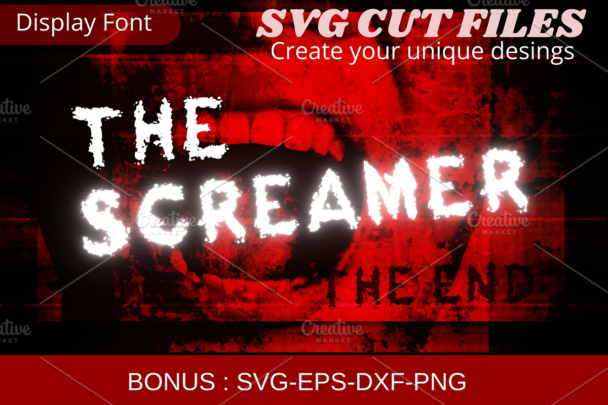 The Screamer Font, SVG font, a Font by Tattoo Worker Studio (Photo 1 of 4)