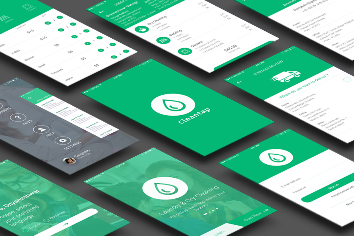 Simplify Laundry App UI Kit, an UI Kit Template by Themeclues (Photo 1 of 6)