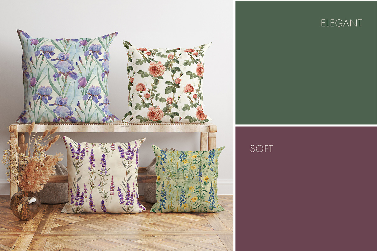 Provence Floral Patterns, a Pattern Graphic by Ninterints (Photo 12 of 22)