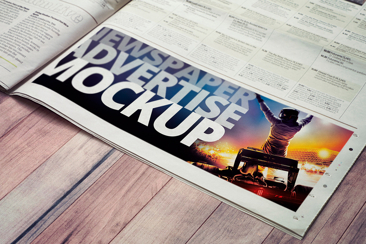 Newspaper Advertise Mockup, a Print Template by 2dsight (Photo 7 of 11)