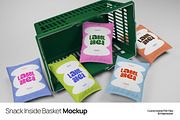 Snack Inside Basket Mockup, a Product Mockup by graphicook (Thumbnail 1 of 4)